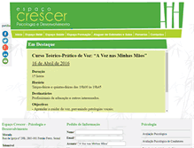 Tablet Screenshot of espaco-crescer.com